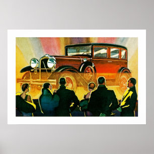 Art Deco Automobile Illustratie Poster