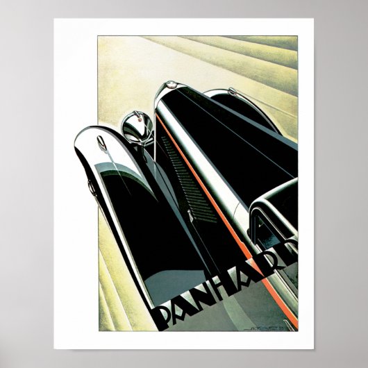 Art Deco Automobile Poster (Voorkant)