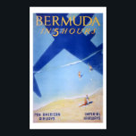 Art Deco Aviation Poster 1930<br><div class="desc">Geweldige recreatie van een kunstdeco-poster uit de jaren dertig voor Imperial en Pan American Airways. Geweldige kleuren en een geweldige bewering van "Bermuda in 5 uur"</div>