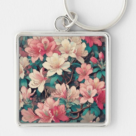 Art Deco Azalea Sleutelhanger (Voorkant)