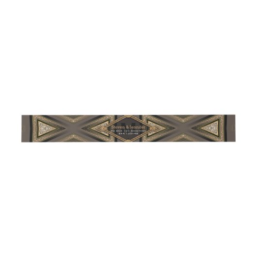 Art Deco Aztec Earth Belly Bands Uitnodigingen Wikkel (Vlak)