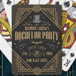 Art Deco Bachelor Party Speakeasy Favor Pokerkaarten<br><div class="desc">Vier met uw jongens in stijl met deze aangepaste zwarte en gouden Art Deco stijl vrijgezellenfeest speelkaarten. De gouden elementen geven een vibe uit de jaren twintig, perfect voor pokeravond of feesten spreek eenvoudige stijl! · Op zoek naar iets anders? Stuur ons een bericht of e-mail stuffbystuff.shop@gmail.com voor custom designs!...</div>