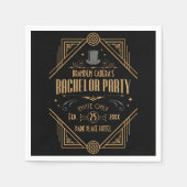 Art Deco Bachelor Party Speakeasy Favor Servet (Voorkant)