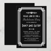 Art Deco Bachelorette Party Kaart (Voorkant / Achterkant)