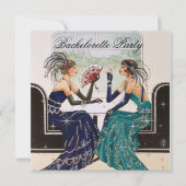 Art Deco Bachelorette Party Kaart (Voorkant)