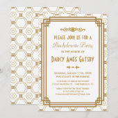 Art Deco Bachelorette Party Kaart (Voorkant / Achterkant)