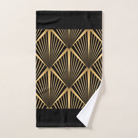 Art Deco Back en Gold Bad Handdoek (Handdoek)