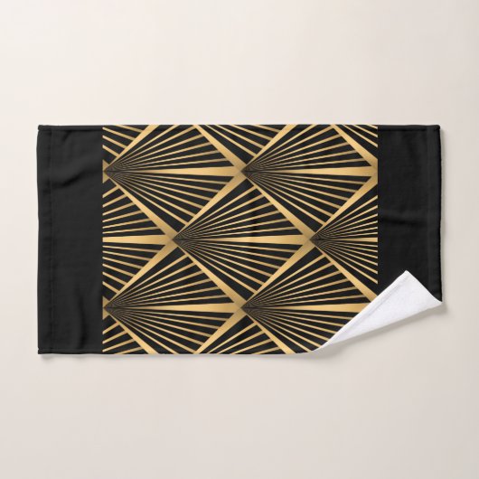 Art Deco Back en Gold Bad Handdoek (Handdoek)