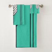 Art Deco Bad Handdoek (Insitu)