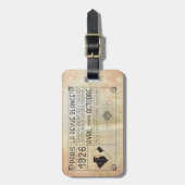 art deco bagagelabel (Voorkant verticaal)