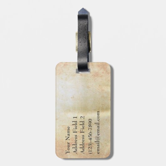  art deco bagagelabel (Achterkant verticaal)