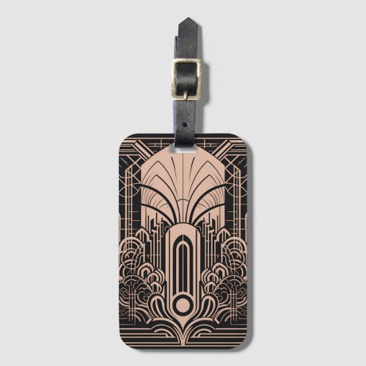 Art Deco Bagagelabel (Voorkant (verticaal))