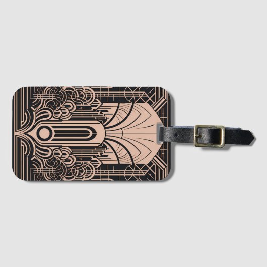 Art Deco Bagagelabel (Voorkant (horizontaal))