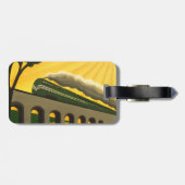 Art Deco-Bagagelabel Bagagelabel (Achterkant horizontaal)