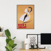 Art Deco Ballroom Dancers  Dance Poster (Thuiskantoor)