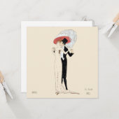  Art Deco Ballroom Paar door Leo Rauth Kaart (Voorkant / Achterkant in situ)