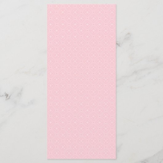 Art Deco Band Roze Trouwmenu Menu (Achterkant)