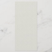 Art Deco Band Taupe Wedding Menu (Achterkant)