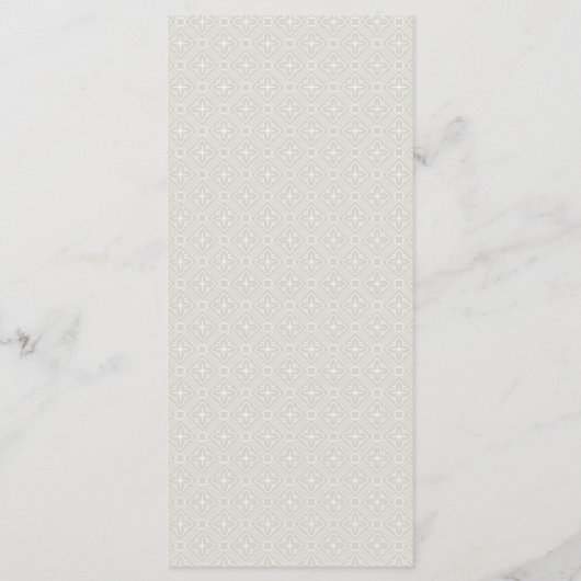 Art Deco Band Taupe Wedding Menu (Achterkant)