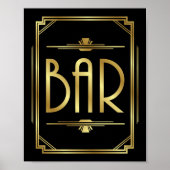 Art Deco BAR Afdrukken Poster (Voorkant)