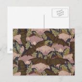 Art Deco Bat en Flowers Briefkaart (Voorkant / Achterkant)