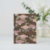  Art Deco Bat en Flowers Briefkaart (Staand voorkant)