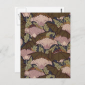 Art Deco Bat en Flowers Briefkaart (Voorkant / Achterkant)