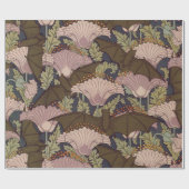  Art Deco Bat en Flowers Cadeaupapier (Vlak)
