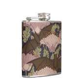 Art Deco Bat en Flowers Heupfles (Rechts)