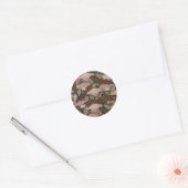  Art Deco Bat en Flowers Ronde Sticker (Envelop)