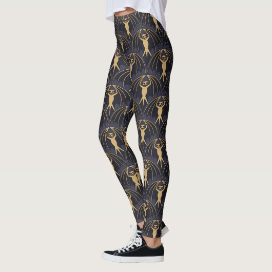 Art Deco Bat Pattern Leggings (Links)