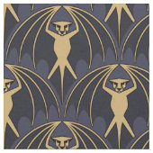 Art Deco Bat Pattern Stof (Close Up)