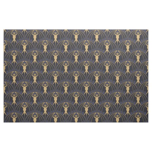 Art Deco Bat Pattern Stof (Fat Quarter)