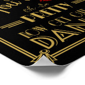 Art Deco Bathroom nu uit en dansdruk Poster (Hoek)