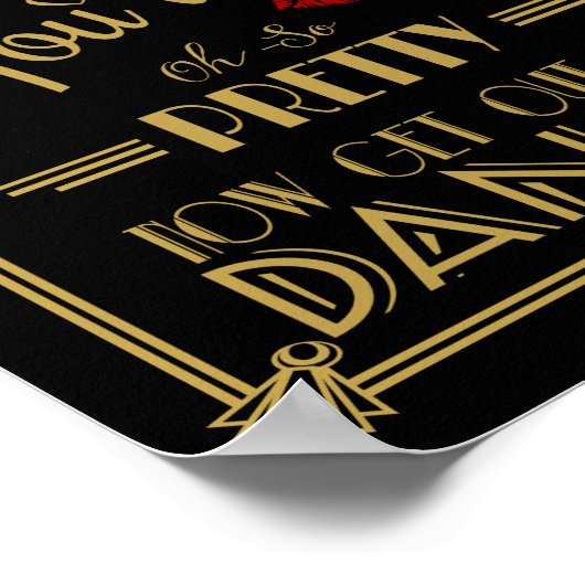 Art Deco Bathroom nu uit en dansdruk Poster (Hoek)