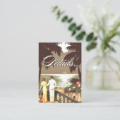 Art Deco Beach Details Registratie Kaart (Staand voorkant)