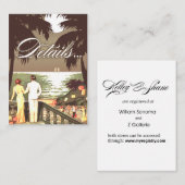 Art Deco Beach Details Registratie Kaart (Voorkant / Achterkant)