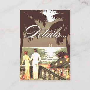 Art Deco Beach-registratiekaart Informatiekaartje