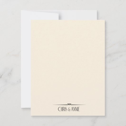 Art Deco Beach RSVP | blozen (Achterkant)