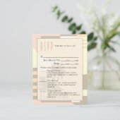 Art Deco Beach RSVP | blozen Kaartje (Staand voorkant)