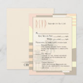 Art Deco Beach RSVP | blozen Kaartje (Voorkant / Achterkant)
