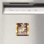 Art Deco  Beach sparen de datum gunst Magneet (Insitu (Vaatwasser))