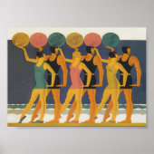 Art Deco Beach Wall Art Poster (Voorkant)