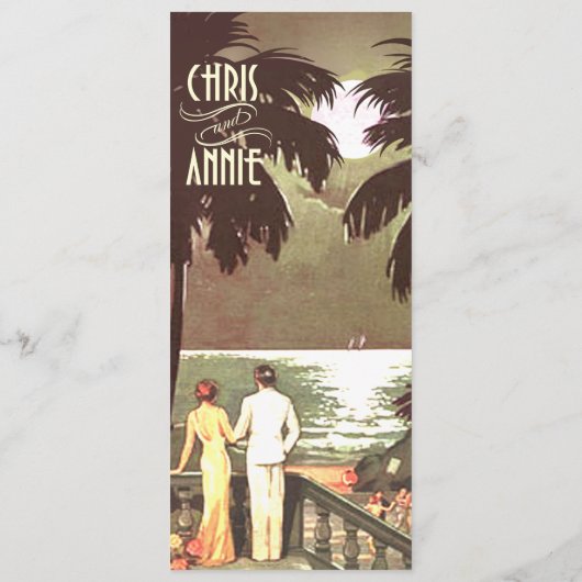 Art Deco Beach Wedding Menu | blozen (Achterkant)