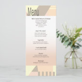 Art Deco  Beach Wedding Menu | blozen (Staand voorkant)