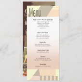 Art Deco  Beach Wedding Menu | blozen (Voorkant / Achterkant)