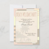 Art Deco  Beach Welkomstfeest | blozen Kaart (Voorkant)