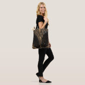 Art Deco Beads -  Mode - uw initialen Tote Bag (Op model)