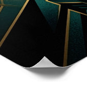 Art Deco Bear Mountain Climb Golden Path Poster (Hoek)