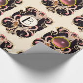 ART DECO BEAUTY MODE COSTUME DESIGNER MONOGRAM CADEAUPAPIER (Hoek)